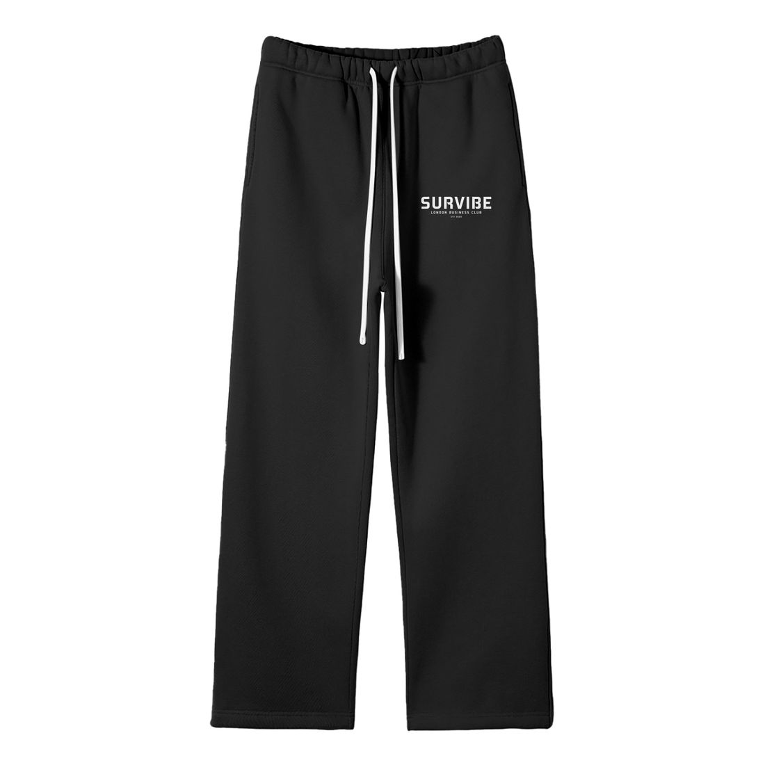 Streetwear Unisex Solid Color Fleece Straight Leg Pants